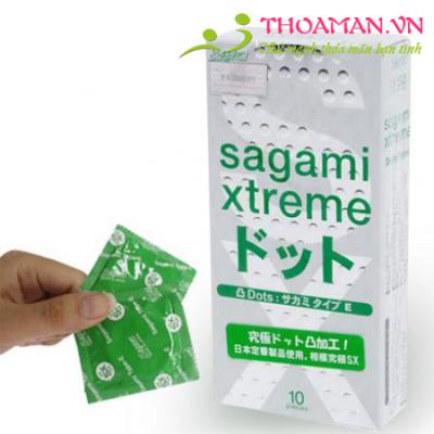 hộp bao cao su Bao cao su Sagami Xtreme Dot